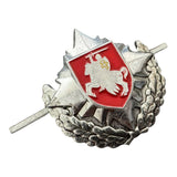 Belarus Army Cap Cockade Badge Coat of Arms 1992 Aluminium Red Enamel Hat Insignia