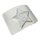 Original USSR Soviet Army Soldier Belt Steel Buckle Silver Grey