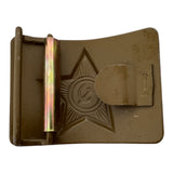 Original Soviet USSR Army Soldier Belt Steel Buckle – Green Khaki