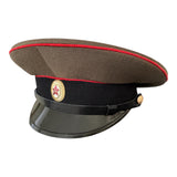 Russian Soviet Uniform Armoured Corps Officer Service Peaked Cap Visor Hat Badge