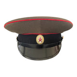 Russian Soviet Uniform Armoured Corps Officer Service Peaked Cap Visor Hat Badge