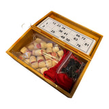 Russian Lotto Bingo Board Game Set with Cards Chips and Wooden Barrels and Box