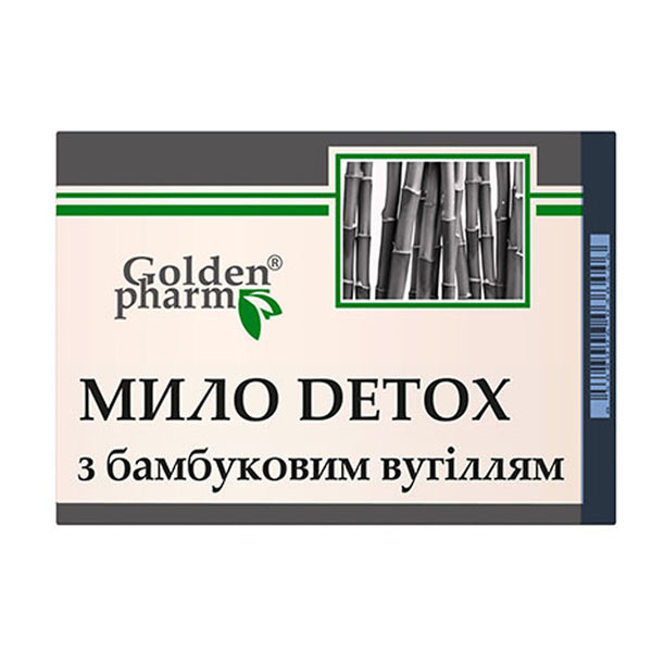 Golden Pharm 70g Soap Bar DETOX with Bamboo Charcoal Natural Antiseptic
