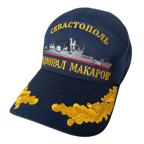 Admiral Makarov Schiffsuniform, blaue Sommer-Baseballkappe aus Baumwolle