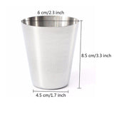 Travel Cups Tots 1oz 30ml Shots Set of 4 Stainless Steel Whisky Wine Spirits Golf Picnic Camping Festival - USSR HOUSE LIMITED