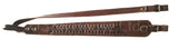 Brown Braided Leather Hunting Rifle Sling Prism Shape Strap