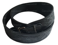 Deer Design Black Leather Hunting Rifle Sling Shotgun Air Gun Strap