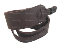 Vintage Cobra Design Brown Leather Hunting Rifle Sling Shotgun Strap