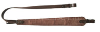 Brown Braided Leather Hunting Rifle Sling Prism Shape Strap