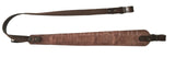 Brown Braided Leather Hunting Rifle Sling Prism Shape Strap