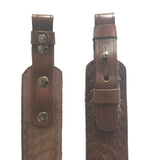 Braided Design Brown Leather Hunting Rifle Sling Shotgun Air Gun Strap