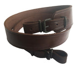 Brown Genuine Leather Hunting Rifle Sling Shotgun Air Gun Strap