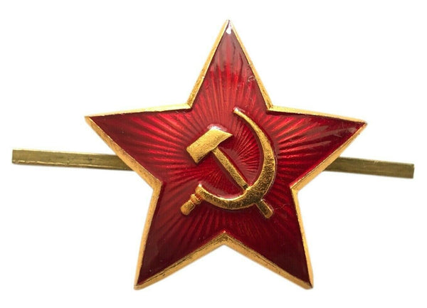Sowjetische UDSSR Russische Armee mit rotem Stern, Militär-Uschanka-Hut, Mütze, Baskenmütze, Metall-Anstecknadel