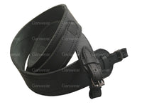 Vintage Cobra Design Black Leather Hunting Rifle Sling Shotgun Strap