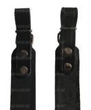 Deer Design Black Leather Hunting Rifle Sling Shotgun Air Gun Strap