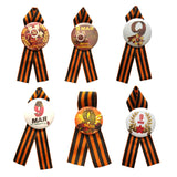 30 cm St. George 9. Mai Siegesband mit Anstecknadel