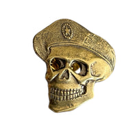 SPETSNAZ Totenkopf-Abzeichen, echtes russisches Messing, Anstecknadel auf der Rückseite, sowjetische Armee, Militär