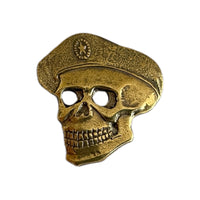 SPETSNAZ Totenkopf-Abzeichen, echtes russisches Messing, Anstecknadel auf der Rückseite, sowjetische Armee, Militär