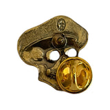 SPETSNAZ Totenkopf-Abzeichen, echtes russisches Messing, Anstecknadel auf der Rückseite, sowjetische Armee, Militär