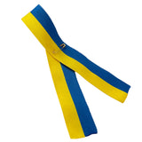 Patriotisches Band mit Ukraine-Flagge, 30 cm, mit Anstecknadel, hergestellt in der Ukraine