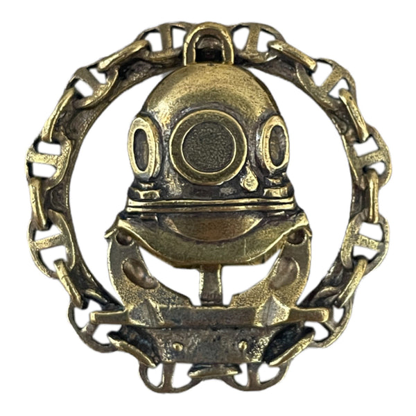 Navy Diver Russian Spetsnaz Military Badge Brass Screw At The Back