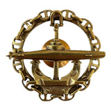 Russian Navy Submarine Sailor Uniform Brass Badge Screwback