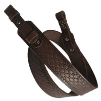 Brick Design Brown Leather Rifle Sling Shotgun Air Gun Strap Hunting Shooting