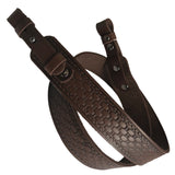 Brick Design Brown Leather Rifle Sling Shotgun Air Gun Strap Hunting Shooting