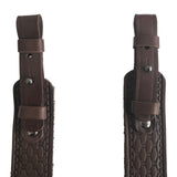 Brick Design Brown Leather Rifle Sling Shotgun Air Gun Strap Hunting Shooting