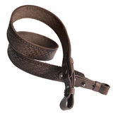 Brick Design Brown Leather Rifle Sling Shotgun Air Gun Strap Hunting Shooting