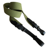Hunting Rifle Canvas Sling Black Leather Fastens Shotgun Air Gun Strap