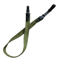 Hunting Rifle Canvas Sling Black Leather Fastens Shotgun Air Gun Strap