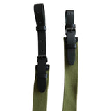 Hunting Rifle Canvas Sling Black Leather Fastens Shotgun Air Gun Strap