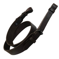 Brown Plain Leather Adjustable Hunting Rifle Sling Shotgun Air Gun Strap