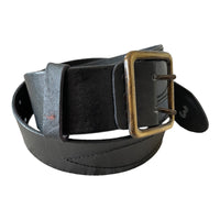 Russian Military Style Soviet USSR Army Officer Leather Belt Metal Alloy Buckle