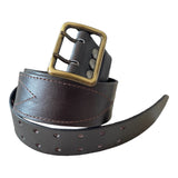 Russian Military Style Soviet USSR Army Officer Leather Belt Metal Alloy Buckle