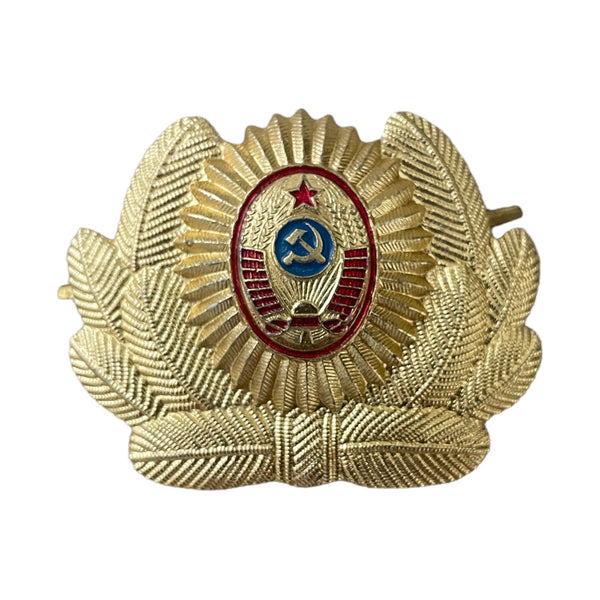 Echte sowjetische Polizei der UdSSR MILITSIYA Offizier Schirmmütze Hutabzeichen Kokarde