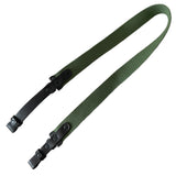 Hunting Rifle Canvas Sling Brown Leather Fastens Shotgun Air Gun Strap