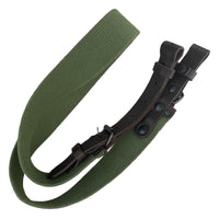 Hunting Rifle Canvas Sling Brown Leather Fastens Shotgun Air Gun Strap