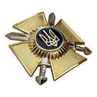 Modern Ukraine Military Style Officers Cap Ushanka Hat Metal Badge Trident Cockade
