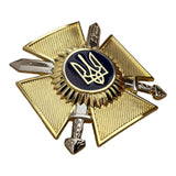 Modern Ukraine Military Style Officers Cap Ushanka Hat Metal Badge Trident Cockade