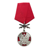 Russische Medaille, Silberner Verdienstorden für das Vaterland, Militärauszeichnung 2. Grades, Reproduktion