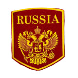 Russisches Wappen Russland 2-Kopf-Adler aus Wolle und Gummi, roter Ärmelaufnäher
