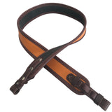 Premium Class Orange Brown Leather Black Neoprene Rifle Sling Air Gun Strap Hunting Shooting