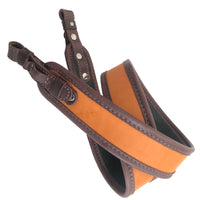Premium Class Orange Brown Leather Black Neoprene Rifle Sling Air Gun Strap Hunting Shooting