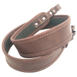 Premium Class Brown Leather Black Neoprene Rifle Sling Air Gun Strap Hunting Shooting
