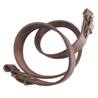 Embossed Ornament Brown Leather Rifle Sling Shotgun Air Gun Strap Hunting Shooting