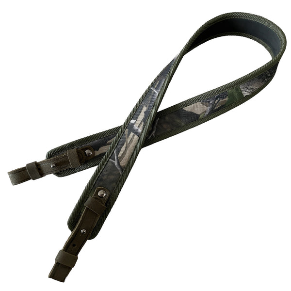Khaki Polyester Camouflage Leather Rifle Hunting Sling Shotgun Air Gun Strap