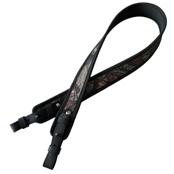 Black Polyester Camouflage Leather Rifle Hunting Sling Shotgun Air Gun Strap