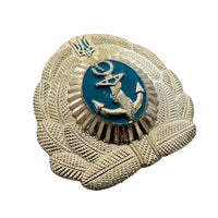 1. Unabhängiges ukrainisches Marineabzeichen, Mütze, Mütze, Barett, Metall-Emaille, große, seltene Kokarde